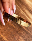 Stainless Steel Roman Numeral Bangle