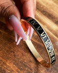 Stainless Steel Roman Numeral Bangle