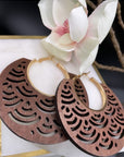 Wood Tribal Earrings