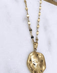 Gold Sand Dollar Necklace