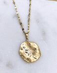 Gold Sand Dollar Necklace