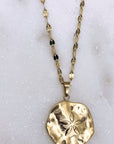 Gold Sand Dollar Necklace