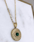 Malachite Evil Eye Necklace