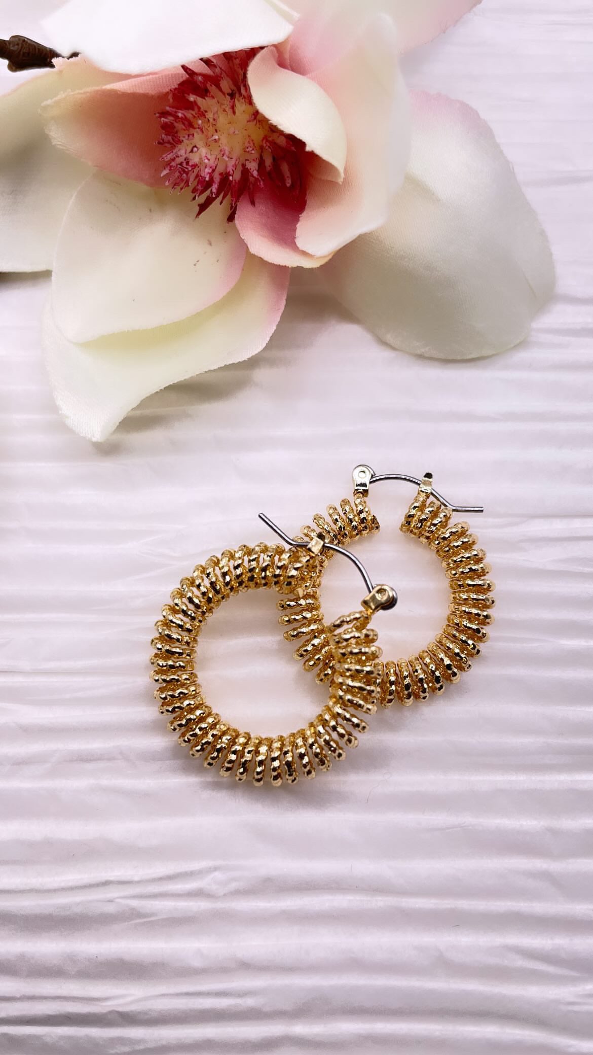 Small Wrapped Hoop Earrings