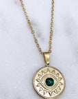 Malachite Evil Eye Necklace
