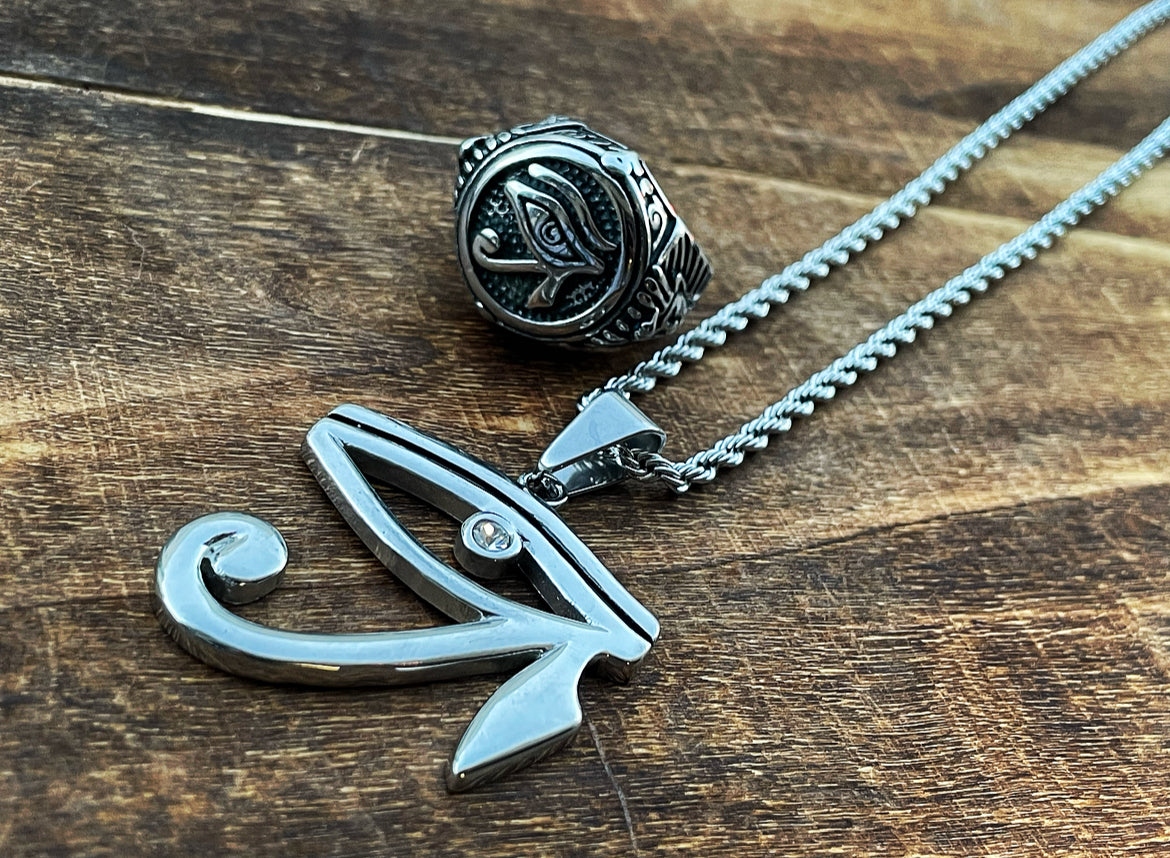 Eye of Horus Necklace and Ring Set