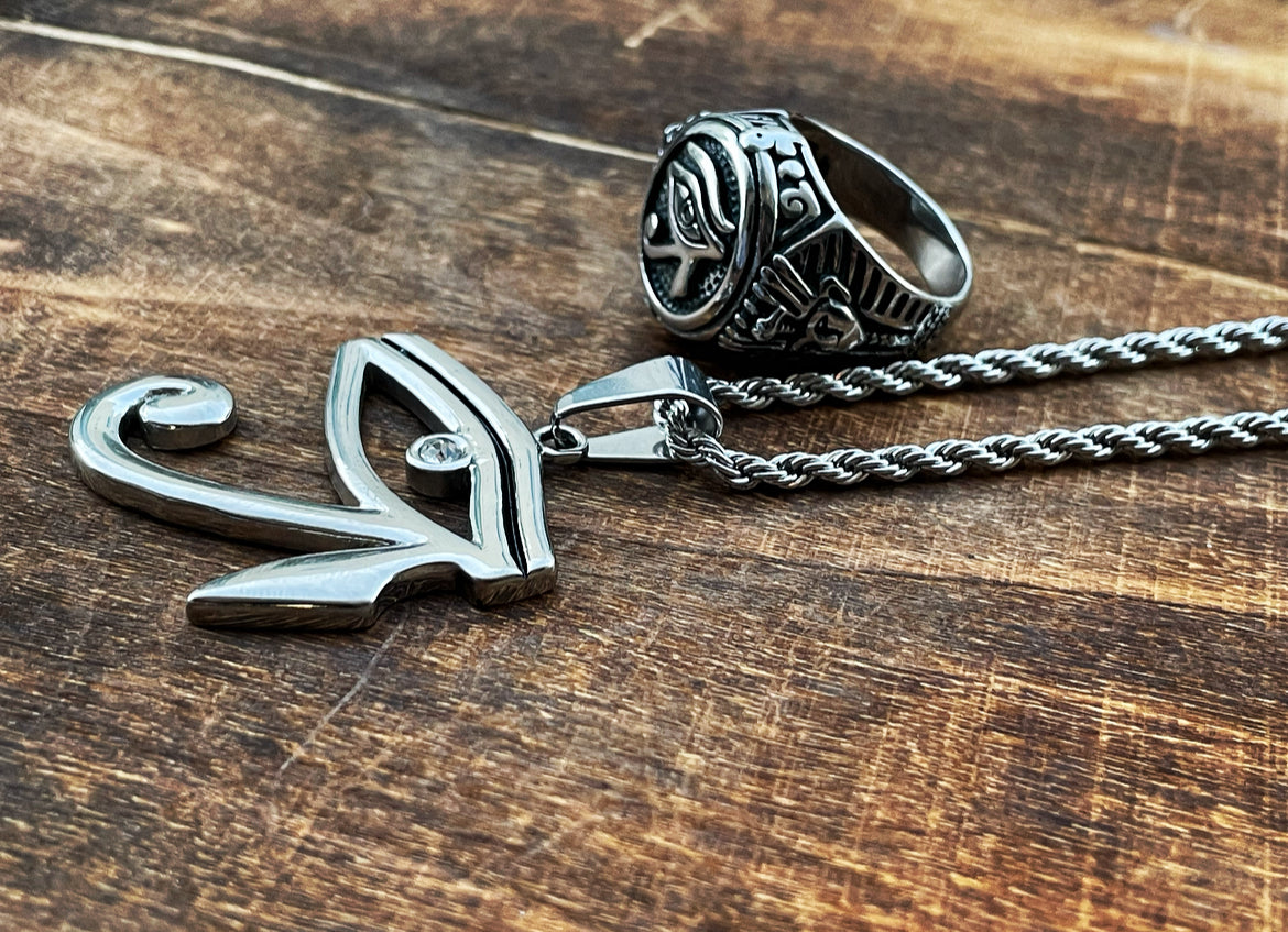 Eye of Horus Necklace and Ring Set