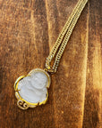 Buddha Necklace with CZ Accents