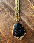 Buddha Necklace with CZ Accents