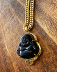 Buddha Necklace with CZ Accents