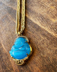 Buddha Necklace with CZ Accents