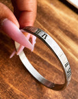 Stainless Steel Roman Numeral Bangle