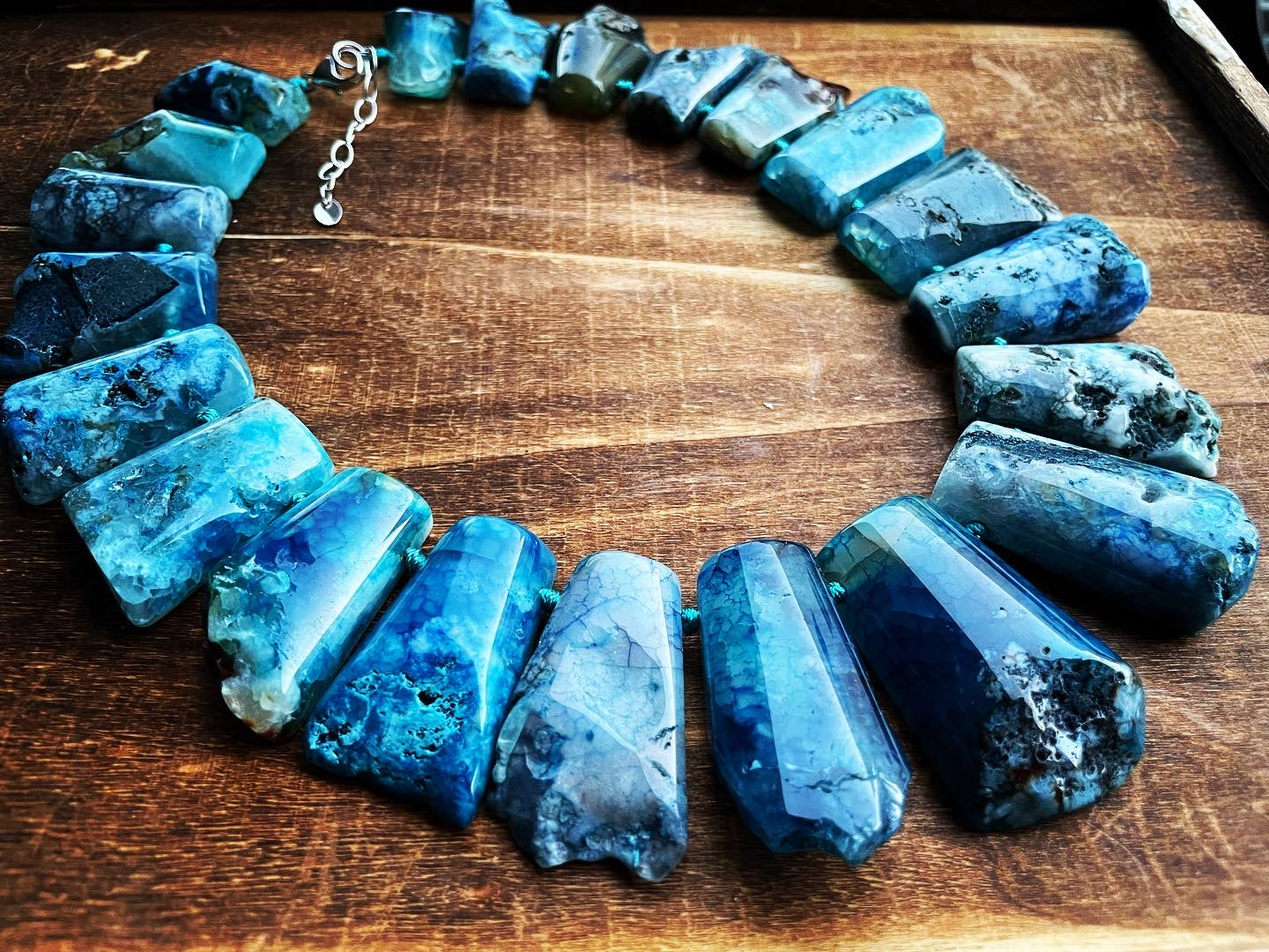 Blue Agate Statement Necklace