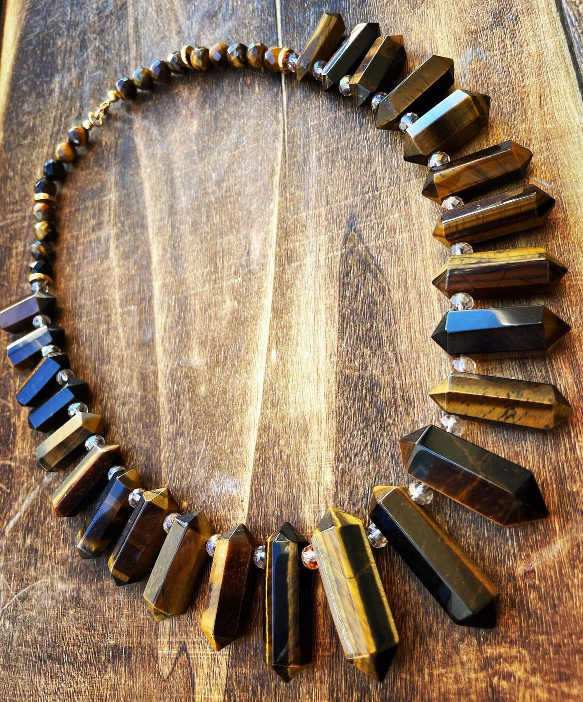 All Natural Tigers Eye Royalty Necklace