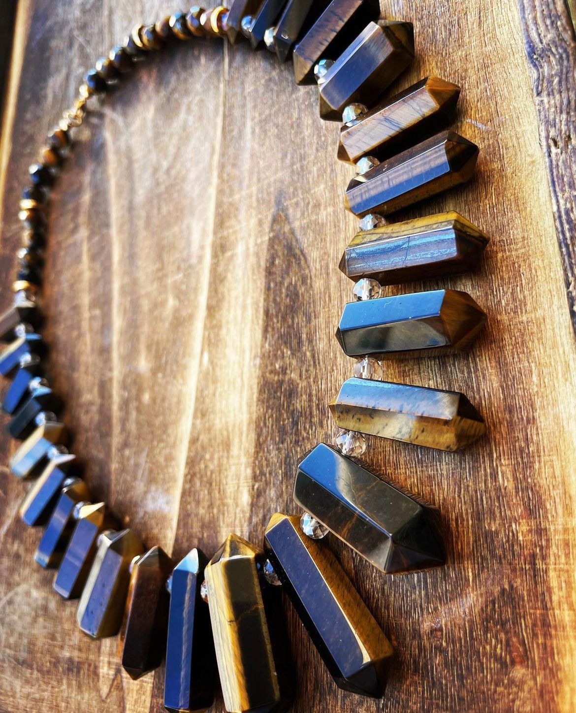 All Natural Tigers Eye Royalty Necklace