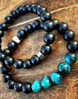 Matte Onyx and Turquoise Tiger Eye 10mm Set